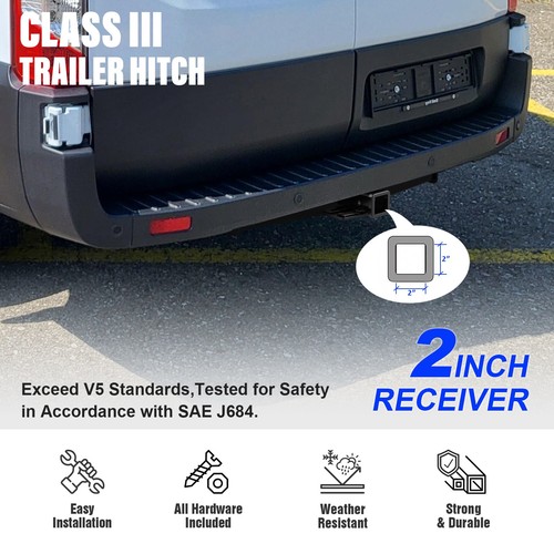 Trailer Towing Hitch 2 Inch Receiver Fit Ford Transit-150 Transit-250 2015-2025 - Picture 3 of 7