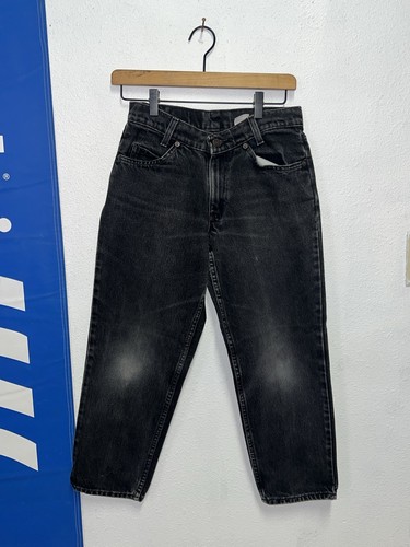 Vintage Boys  Made In USA LEVI’S 550 Black Husky Denim Jeans - Picture 1 of 6