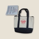 Trader Joe’s Canvas Micro Tote & Grocery Bag Blue Holiday Gift Stocking Stuffer
