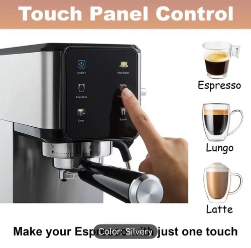 Máquina de café espresso semiautomática Tesslux de doble caldera - Panel táctil vapor manual - Imagen 2 de 5