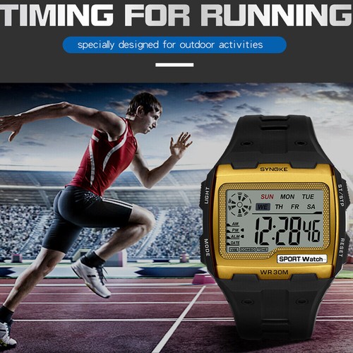 Moda Hombre Impermeable Deporte Reloj Digital LED Retroiluminado Reloj de Pulsera - Imagen 11 de 16