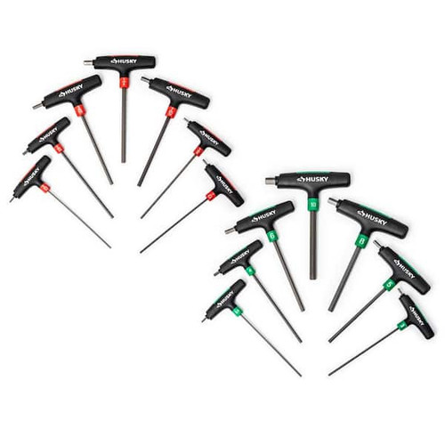 14-Piece T-Handle SAE & MM Hex Key Set - Picture 1 of 6