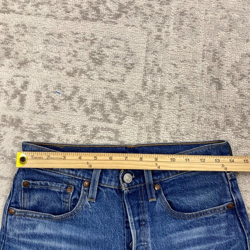 Levi’s 501 S Skinny Jeans Damen Blau Button Fly Straight Leg Jeans Gr. 27 - Bild 7 von 8