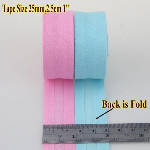Cotton Bias Bindnig Tape 1"width 5meters DIY Garment Accessories Handmade Tape - Picture 5 of 42