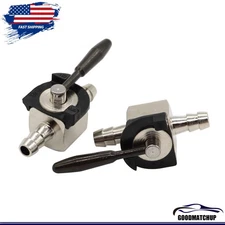 2X 1/4" Heavy Duty Fuel Gas Shut-Off Valve Steel In-line Cut-Off ATV Kart Mower.