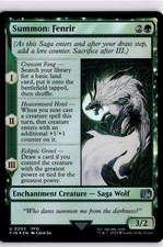 MTG FINAL FANTASY FOIL Summon: Fenrir U 203 Near Mint Pack Fresh ActualScan of C