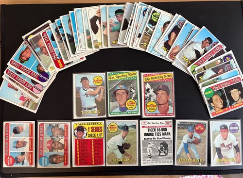 1969 Topps Baseball Karten Lot 58 - keine doppelten - sehr guter Zustand/ex
