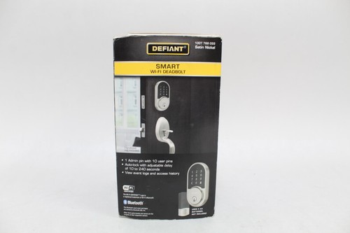 Defiant Satin Nickel Smart Wi-Fi Deadbolt Powered by Hubspace - HSGC6X2D01AJ - Picture 2 of 7