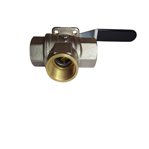 RB 3/4" Three Way T-Port Ball Valve DN20 PN16 CW617N Brass 3-Way Valve ISO 5211 - Picture 14 of 16