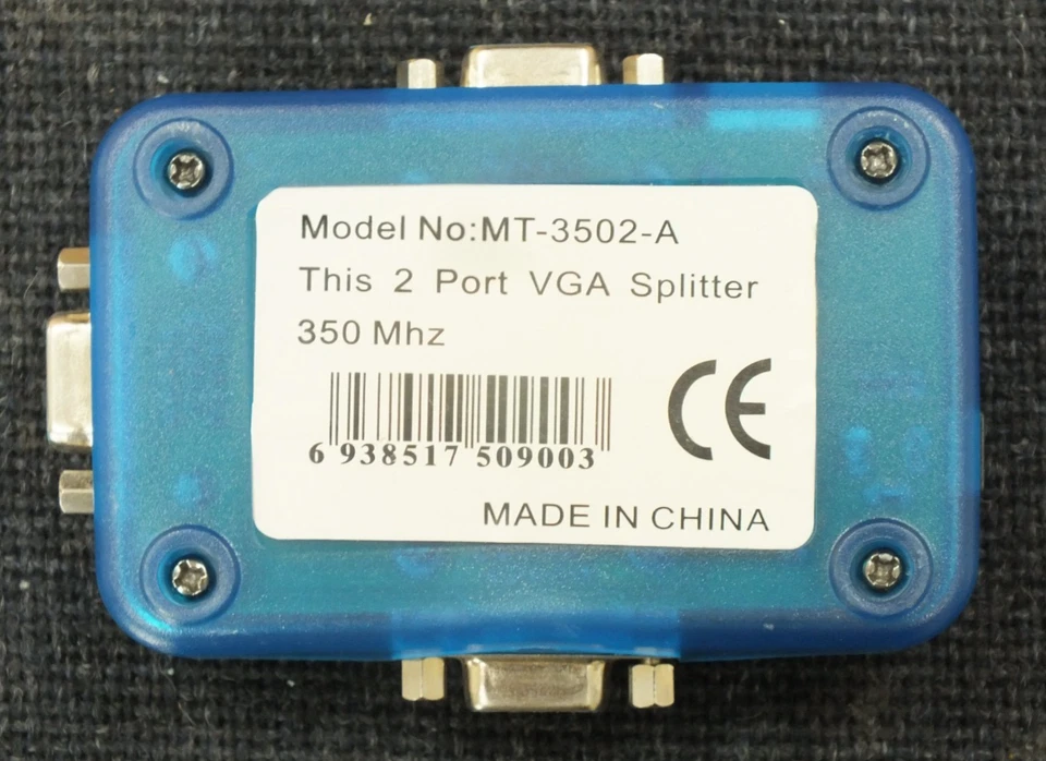 KONGDA MT-3502-A 2 PORT VGA SPLITTER UNTESTED - Image 2 of 4