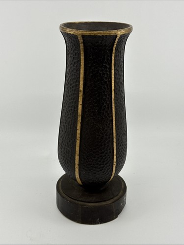 Vintage Solid Bronze Cemetery Memorial Flower Vase - Picture 1 of 4