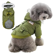 Warm Dog Coats for Small Dogs Clothes - for 12 to17lbs Fleece Lining Small Do...