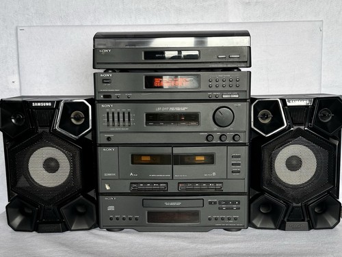 Sony LBT-D117 Compact Retro HIFI Stereo System Turntable Read Description CD FM