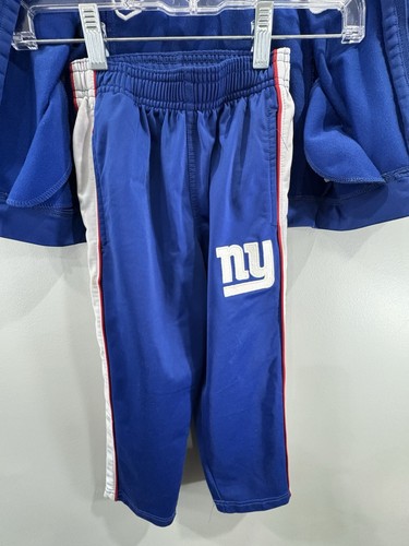 Boys NFL NY Giants 2 Piece Track Suit Apparel set Size Sm 4 Kids Read - Picture 10 of 11