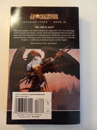 Magic The Gathering Apocalypse Invasion Cycle Book 3  J Robert King 1st Edition - Foto 5 di 5