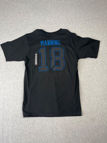 Indianapolis Colts Shirt Mens M Black Reebok Short Sleeve Peyton Manning 18 - Picture 5 of 6