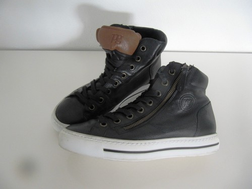 PAUL GREEN  HIGH TOP SNEAKER SCHWARZ/COGNAC  LEDER GR.  40  mit PG LOGO - Bild 2 von 6