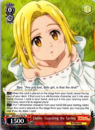 Elaine: Guarding the Spring Rare Die sieben Todsünden SDS/SX03-057 R NM - Bild 1 von 2