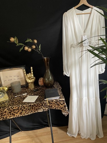FRENCH CONNECTION Cari Boho Maxi Bridal Dress Uk 8 rrp £225 - Picture 7 of 10