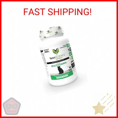 VetriScience NuCat Multi Vitamin for Cats, 90 Chewable Tablets - Complete MultiV