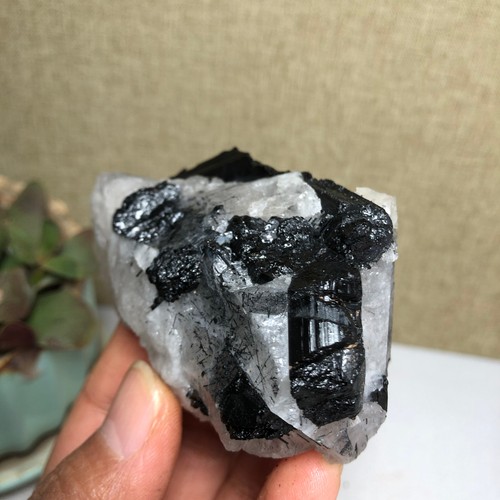 Natürlicher Turmalin Kristall Paragenese Edelstein Original Präparat 134g A1695 - Bild 13 von 19