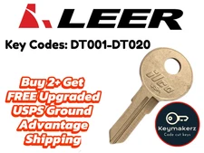 LEER Truck Cap Keys Spare Replacement Key Cut to Code DT001-DT020