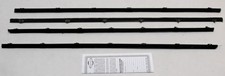 Window Sweeps Weatherstrip For 1964-1965 Mopar B-body Hardtop 2-dr Black Front