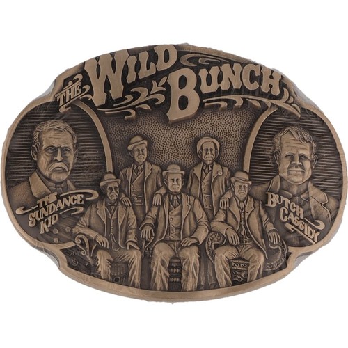 New Brass Wild Bunch Butch Cassidy Sundance Kid Gang Western Vintage Belt Buckle - Picture 3 of 7