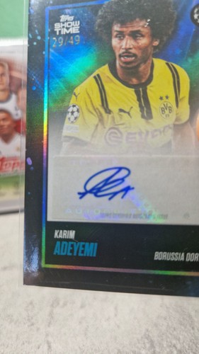 Karim Adeyemi Auto 2025 Topps Show Time Borussia Dortmund /49 Football Card - Imagen 3 de 4