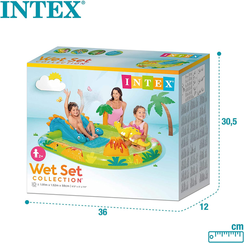 Intex 57166NP - Piscina Gonfiabile Play Center Dinosauri, Vinile, Multicolore, 1 - Imagen 6 de 6