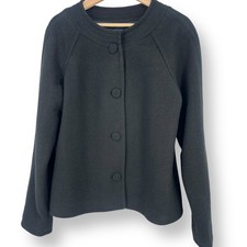 Pendleton 100 Merino Wool Coat Womens Sz Large Black
