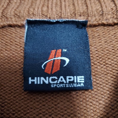 Hincapie Cycling Sweater Jacket Men S Brown Wool Blend Logo Spellout Commuter - Picture 3 of 13