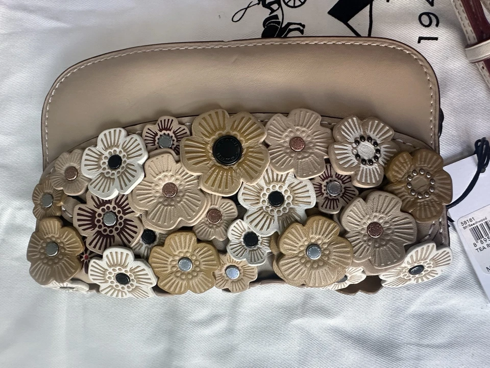 Bolso de mano Coach 1941 Tea Rose madera de haya (F58181) con cadena negra Foto 2 de 4