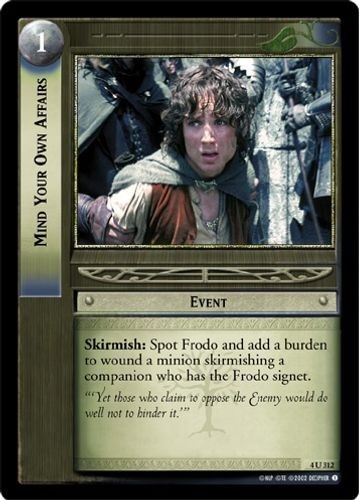 Mind Your Own Affairs - The Two Towers - Lord of the Rings TCG - Picture 1 of 6