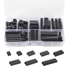 66 Pieces 2.54 mm Pitch DIP IC Sockets Adaptor Assortment Kit 6 8 66 