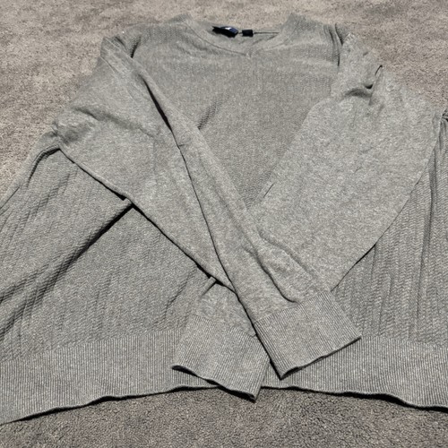 Men's 2XL Cutter & Buck V-Neck Gray Sweater