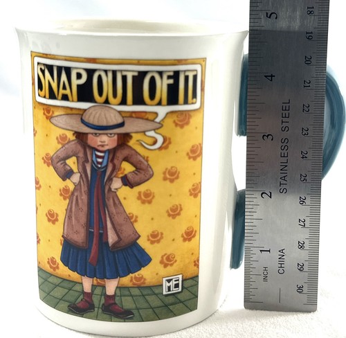 Taza Mary Engelbreit Snap Out of It Teleflora de gran tamaño 5" soporte para plantas - Imagen 4 de 6