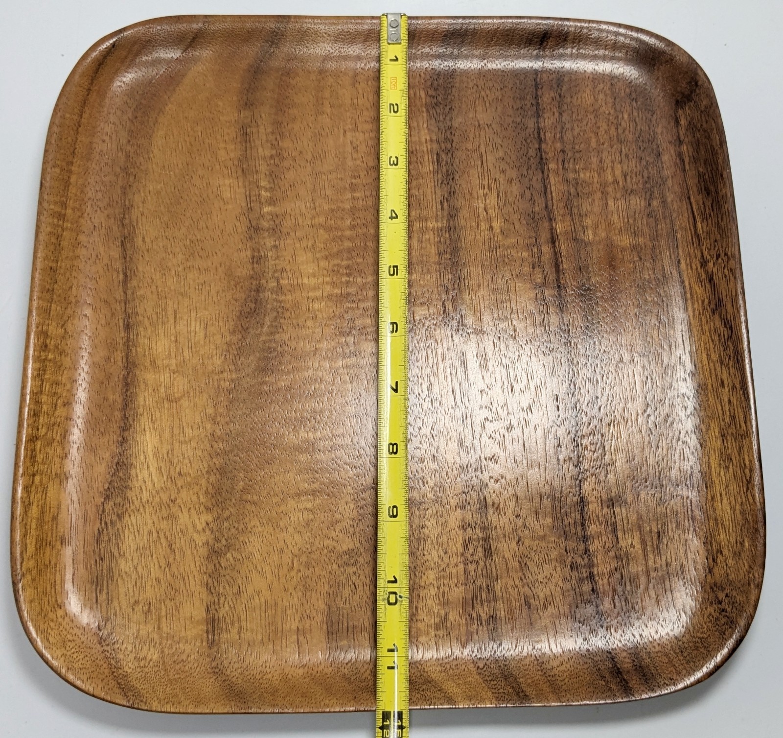 Blair Hawaii Koa Wood Square Tray 11.75 inch Curly Koa Wood Vintage Tray