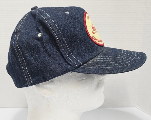 Universal Industries Denim Snapback Mütze Kappe Robert Merkel Construction Co. Vintage B - Bild 9 von 14