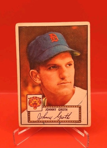 1952 Topps #25 Johnny Groth  Detroit Tigers - Red Back