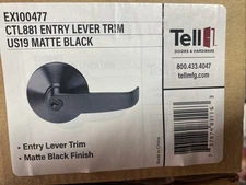 Tell Commercial Cortland Lever - Exit Device  Tell EX100477 MATTE BLACK