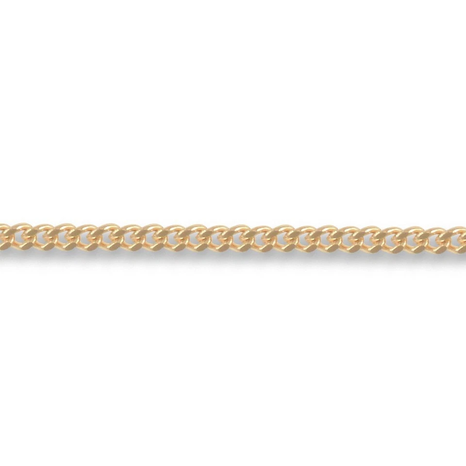 9ct Gold Jewelco London Diamond Cut Curb 1.7mm Pendant Chain Necklace - Image 1 of 4