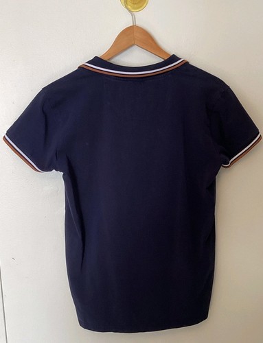 Scott James Poloshirt Herren Small Navy Kurzarm Kragen Freizeit Preppy - Bild 2 von 8
