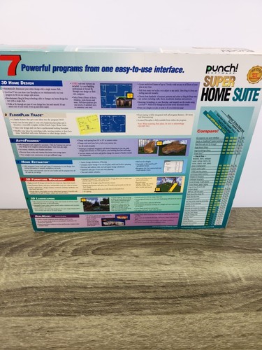 Punch! Super Home Suite CD ROM 3.0 Real Model 3D Home Design 2001 - NEW - Picture 5 of 9