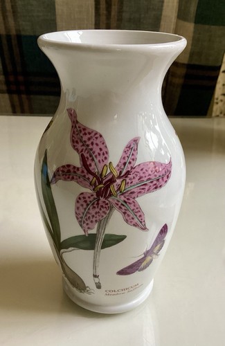 Portmeirion Botanic Garden Vase 5 1/4" Colchicum Meadow Saffron Vgc - Picture 1 of 14