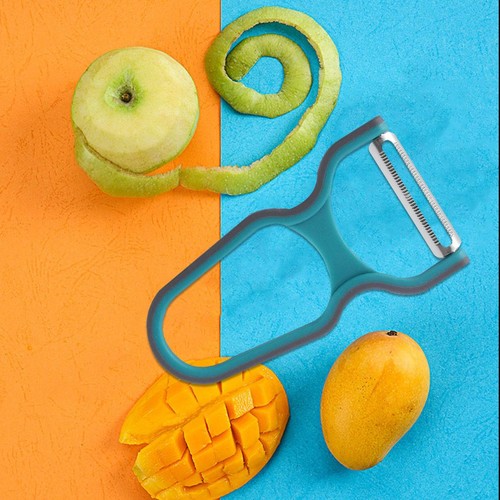 3 Gemüse & Obst Schäler Set - Edelstahl Kartoffelschäler Scharf Schwenkbar Schneider - Bild 11 von 12