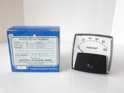 Yokogawa 2-1/2" Panel Meter Gauge 0-2000 AC Amps Ammeter Transformer Rated Yokogawa 2-1/2" Panel Meter Gauge 0-2000 AC Amps Ammeter Transformer Rated