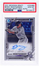 2021 Bowman Draft Benny Montgomery Chrome Auto #CDABM PSA 10 Rookie RC