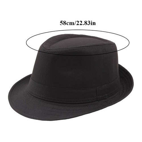 Retro Men Women Beach Sun Hat Jazz Panama Unisex Trilby Fedora Hat Gangster Cap - Bild 3 von 18