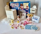 Vintage 1984 Barbie Doll The Heart Family Nursery Play Set Baby Boy & Girl Box